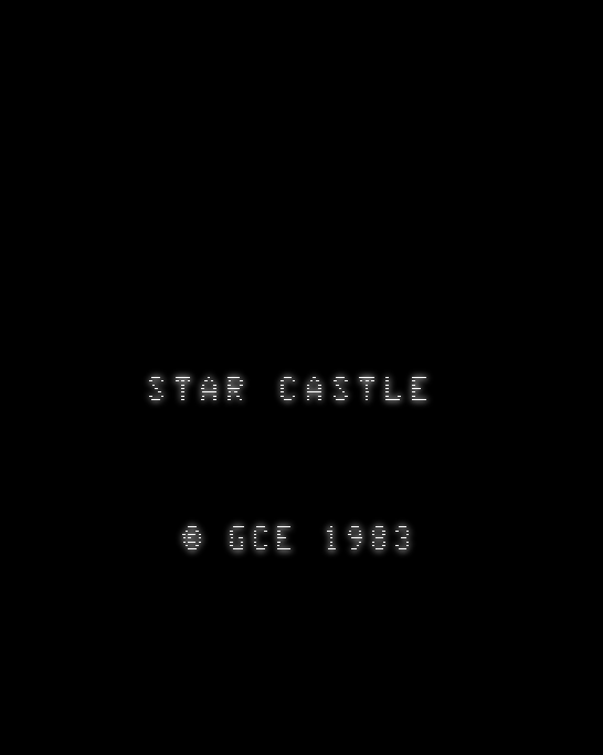 Star Castle title screen for Vectrex